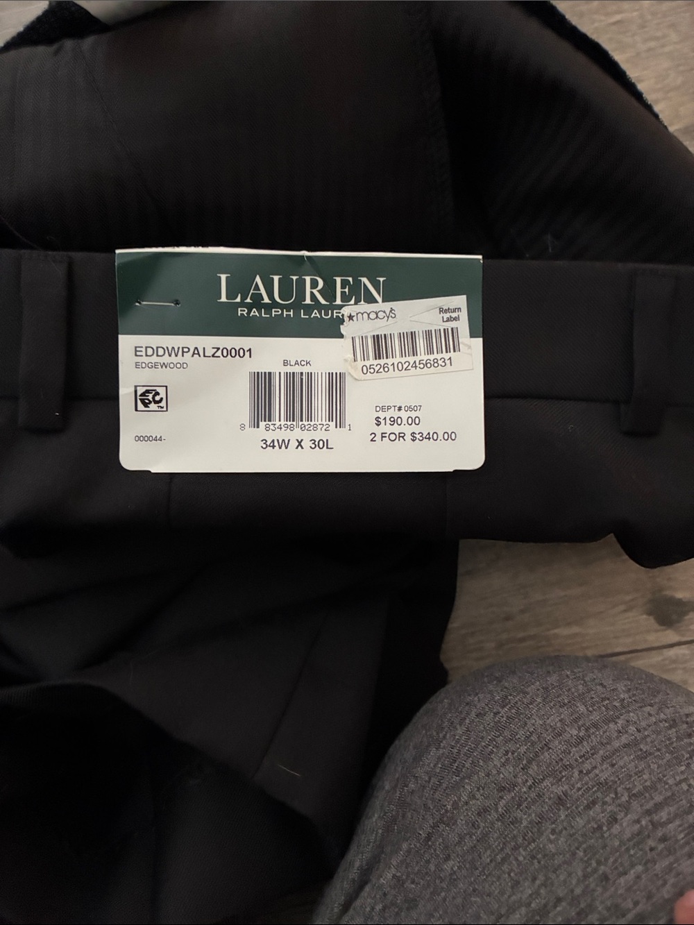Lauren Ralph Lauren Black Dress pants 34x30 - Picture 5 of 6